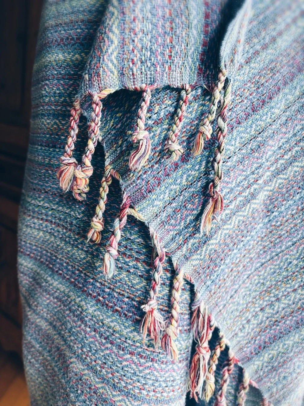Pre-loved Vintage Bay Laurel Turkish Peshtemal Towel / Wrap